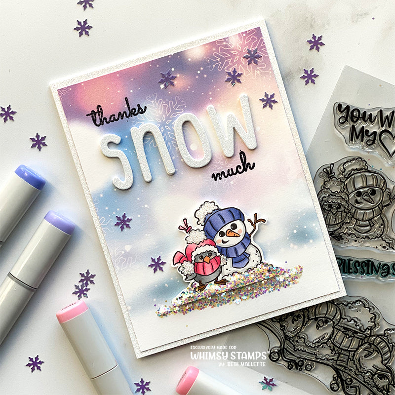 Warm Winter Birds Clear Stamps - Whimsy Stamps