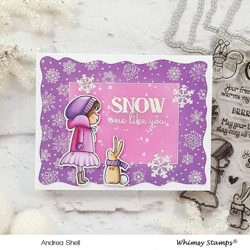 Wavy Pierced Rectangles Die Set - Whimsy Stamps