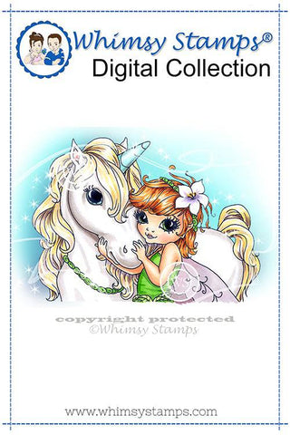 Wee Snippet and Mystic - Digital Stamp - Whimsy Stamps