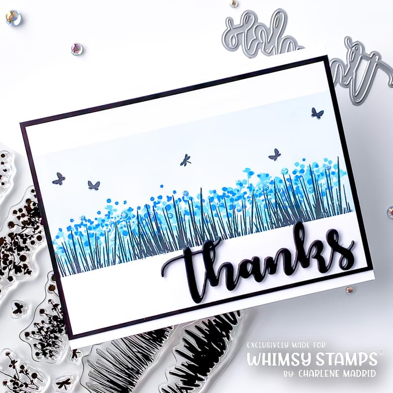 **NEW Wild Flower Grass Clear Stamps - Whimsy Stamps