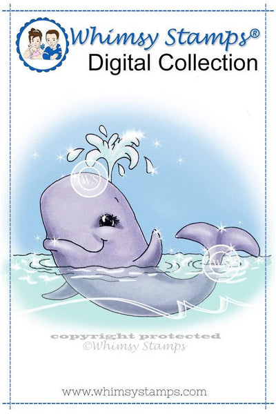 Winnifred Whale - Digital Stamp - Whimsy Stamps