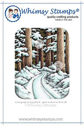 Winter Woods Rubber Cling Stamp - Whimsy Stamps