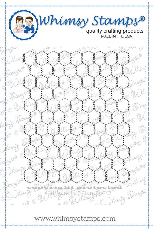 Wire Background Rubber Cling Stamp - Whimsy Stamps