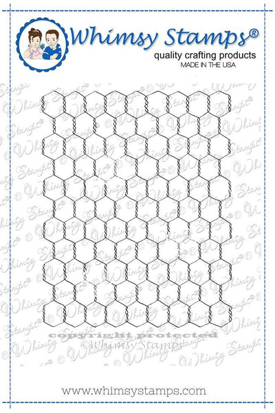 Wire Background Rubber Cling Stamp - Whimsy Stamps