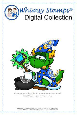 Wizard Dragon - Digital Stamp - Whimsy Stamps