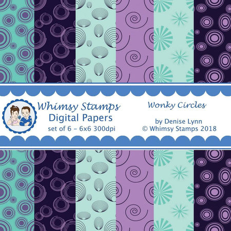 Wonky Circles Papers - Digital Papers - Whimsy Stamps