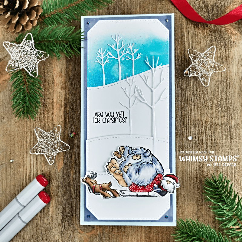Yeti for Christmas Clear Stamps - Whimsy Stamps