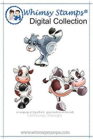 Yoga Animals 1 - Digital Stamp - Whimsy Stamps