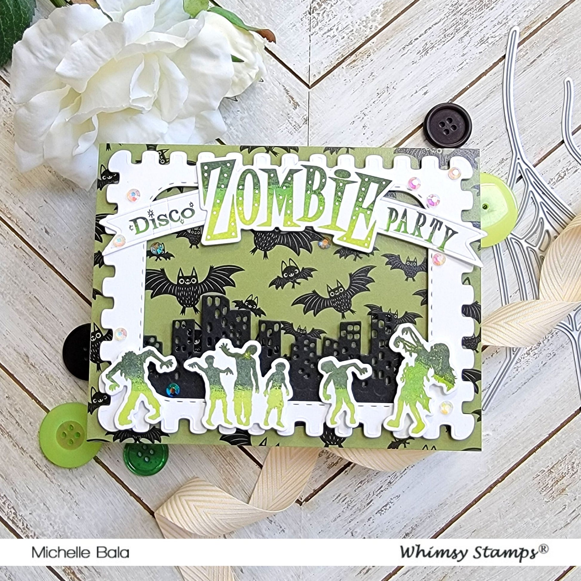 Zombie Party Clear Stamps - Whimsy Stamps