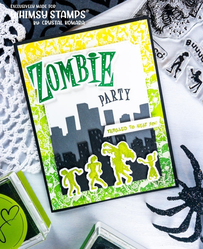 Zombie Party Clear Stamps - Whimsy Stamps