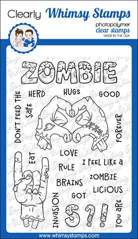 Zombie-Licious Clear Stamps - Whimsy Stamps